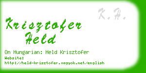 krisztofer held business card